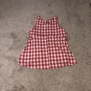 Orange checkered tank top